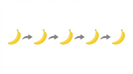 Fototapeta premium Banana Flowchart Process Illustration