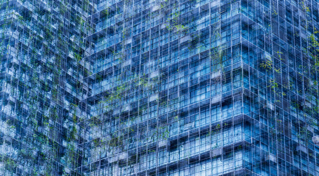 Organic architectural grid as abstract city background