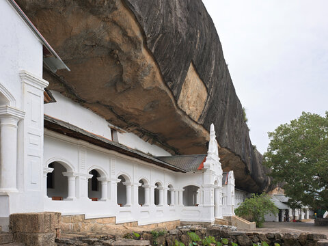 Buddhist Temple at Dambulla Caves Sri Lanka