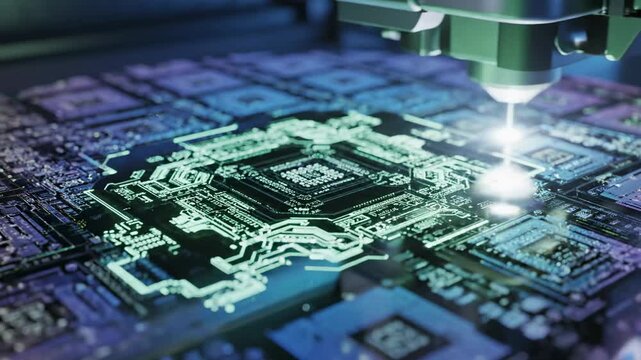 Precision Manufacturing - Advanced Semiconductor Chip Fabrication Process.