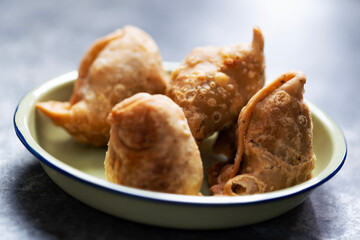 traditional indian street food samosa