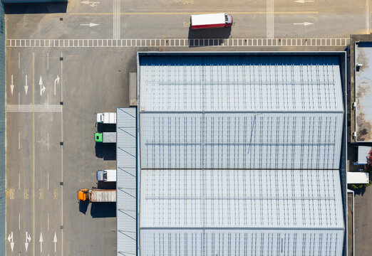 Aerial View of Distribution Center and Loading Docks