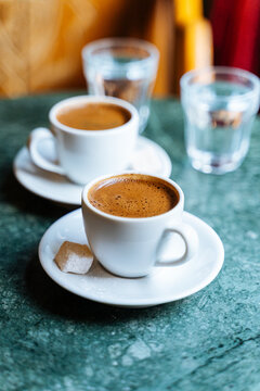 Turkish Coffee with Water and Delight
