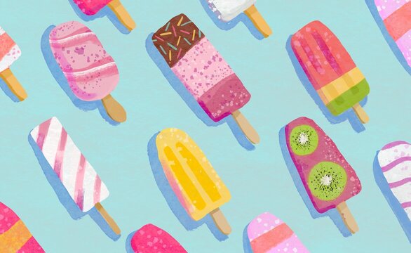 Colorful Ice Cream Pattern