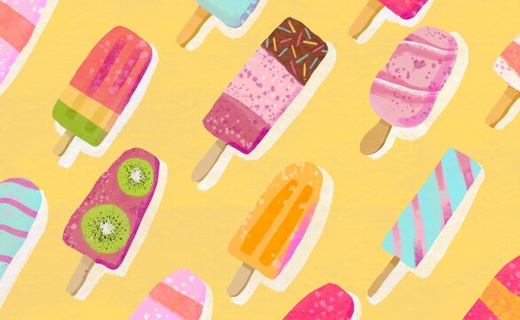 Colorful Ice Cream Pattern