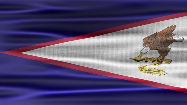 American Samoa flag waving in the wind with high quality fabric texture