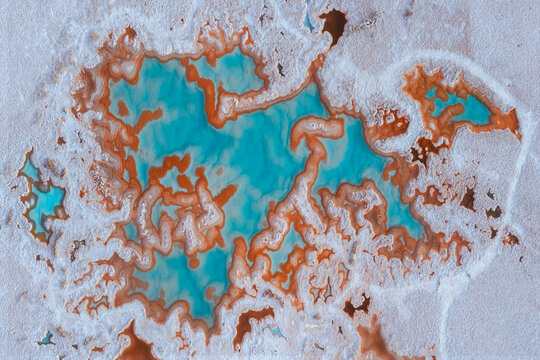 Abstract Salt Flat Pools