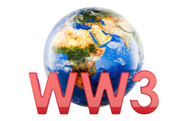 Obraz premium World War 3 concept. 3d rendering