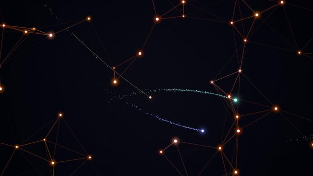 Constellation Patterns in Night Sky Animation.
