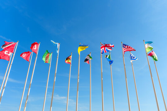 Flags of Nations Fly Proudly at Vienna International Centre