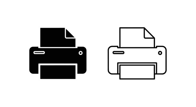 Printer icon set Vector
