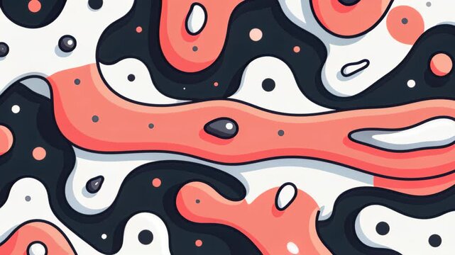 Abstract Fluid Graphic: An eye-catching graphic illustration showcasing a dynamic interplay of flowing shapes, soft colors, and organic patterns, creating a visually stimulating composition.