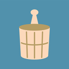 お風呂の桶アイコン © WAWAWA