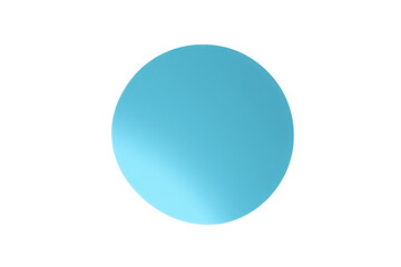 Abstract blue round emblem showing a smooth color gradient. Geometric shape isolated on a transparent alpha channel background