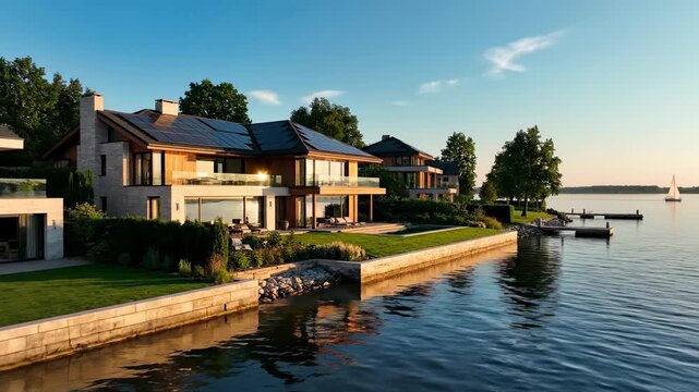Luxury Lakeside Residence - A Serene Waterfront Home.