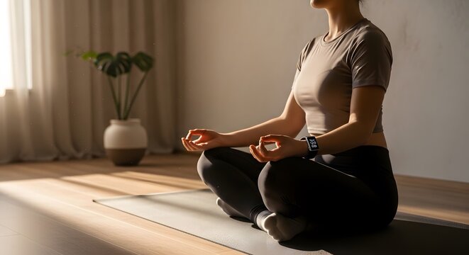 Smart Fitness Device Monitoring Meditation Routine