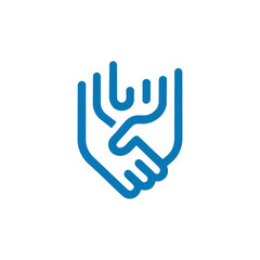 Fototapeta premium Partnership handshake and agreement icon