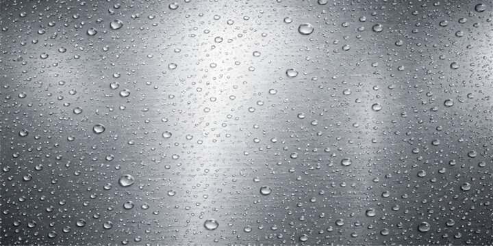 Raindrop Whispers on Brushed Steel: Delicate droplets of water cling to the textured surface of brushed steel, reflecting the subtle play of light and shadow, and embodying a sense of cool elegance.