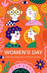Graphic Designer Woman vector art in  Women's day Poster