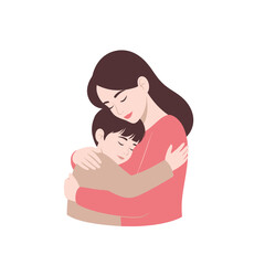 Woman Holding Sleeping Baby in Her Arms.