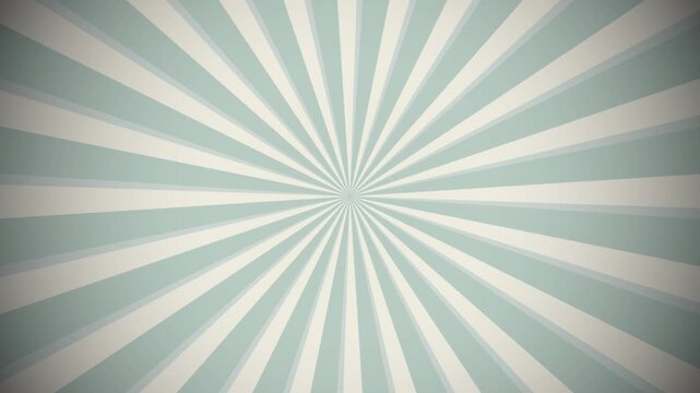 Rotating sunburst retro vintage animation background in slow motion 4K video.