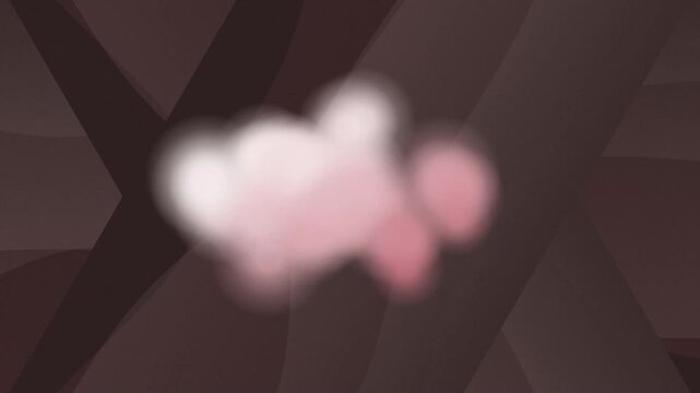 Blurry Pink and White Objects on Dark Surface.