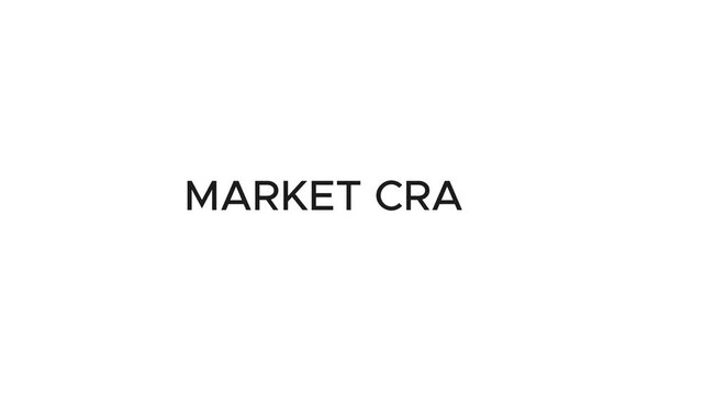 Typewriter Effect of "Market Crash" Title. 