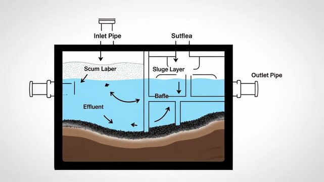 Septic Tank System Diagram Animation