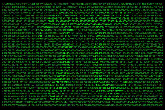 Greek letter pi and part of the number it represents