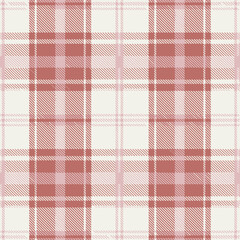 Red and white plaid pattern seamless texture fabric design