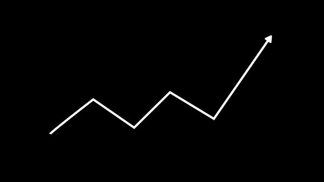 Upward Trend Graph Line with Arrow Increasing Growth Concept chart increase