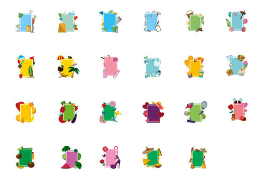 Decorative Frames Illustration Set
