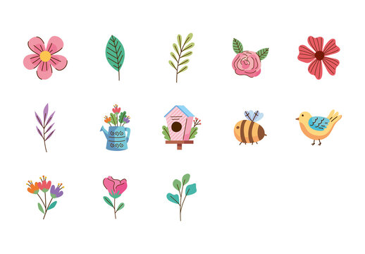 Spring Illustration Set