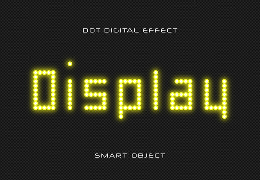 Dot Digital Display Text Effect