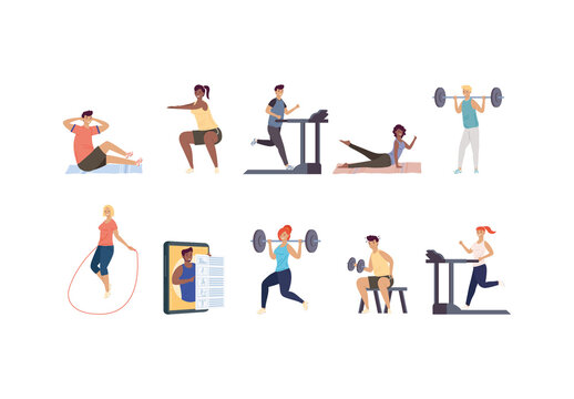 Fitness Illustration Set