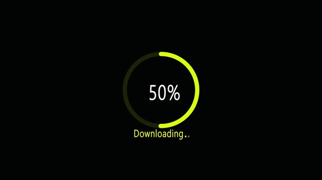Animated circular loading mark blak background and no background.