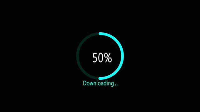 Animated circular loading mark blak background and no background.