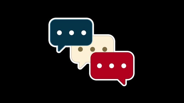 Animated Chat Bubble with Wiggle Effect - 4K Pop Up