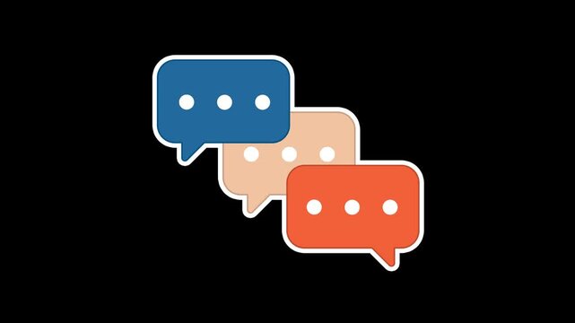Animated Typing Indicator Bubble | 4K Message Pop-up Asset