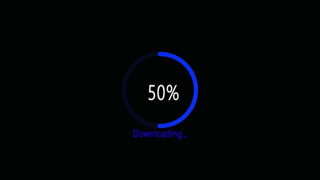 Animated circular loading mark blak background and no background.