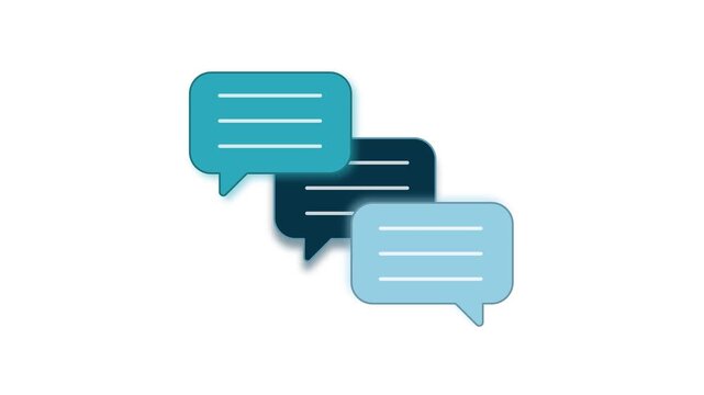 Modern Speech Bubble with Shadow | Animated UI Icon