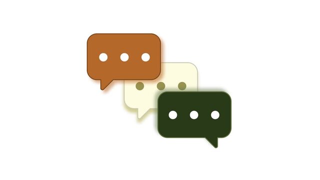 Minimalist Chat Bubble with Wiggle Effect | 4K Pop-up Icon
