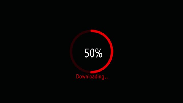 Animated circular loading mark blak background and no background.