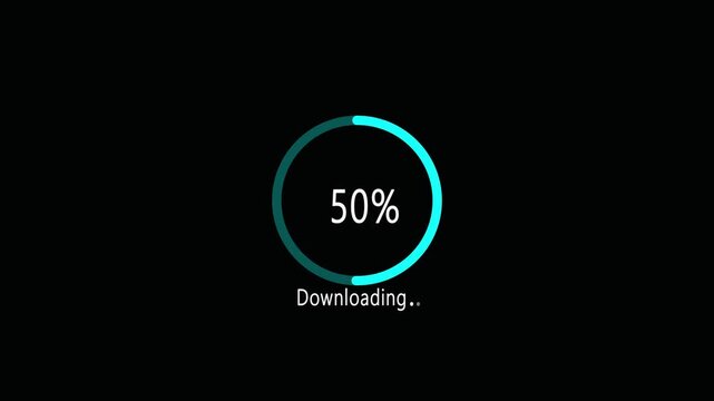 Animated circular loading mark blak background and no background.