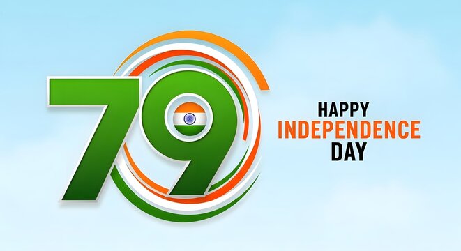India 79th independence day celebration graphic