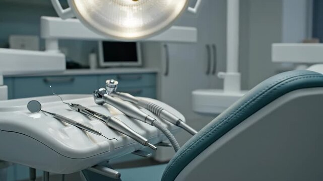 Dental Instruments and Equipment in Modern Clinic Setting.