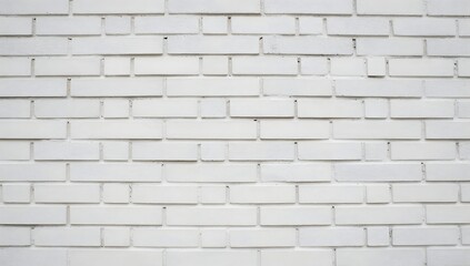 Fototapeta premium Overhead shot showcases a white painted brick wall creating a pattern