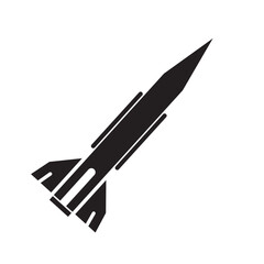 Minimalist Rocket Launch Silhouette Icon Vector