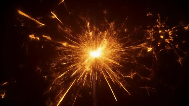 爆炎と火花が炸裂する衝撃的な炎エフェクト背景演出