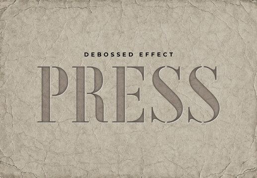 Cracked Engraved Debossed Paper Text Effect